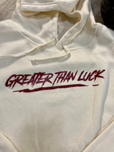 Load image into Gallery viewer, Psych Crop Hoodie Bone/Maroon