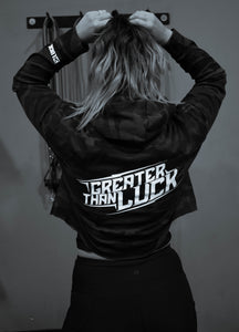 Thunderbolt crop hoodie